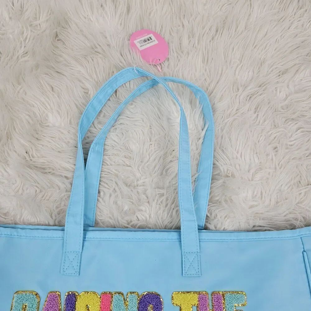 Simply Southern Turquoise Sparkle Tote Raising The Future Teacher’s Bag NWT - Picture 3 of 7